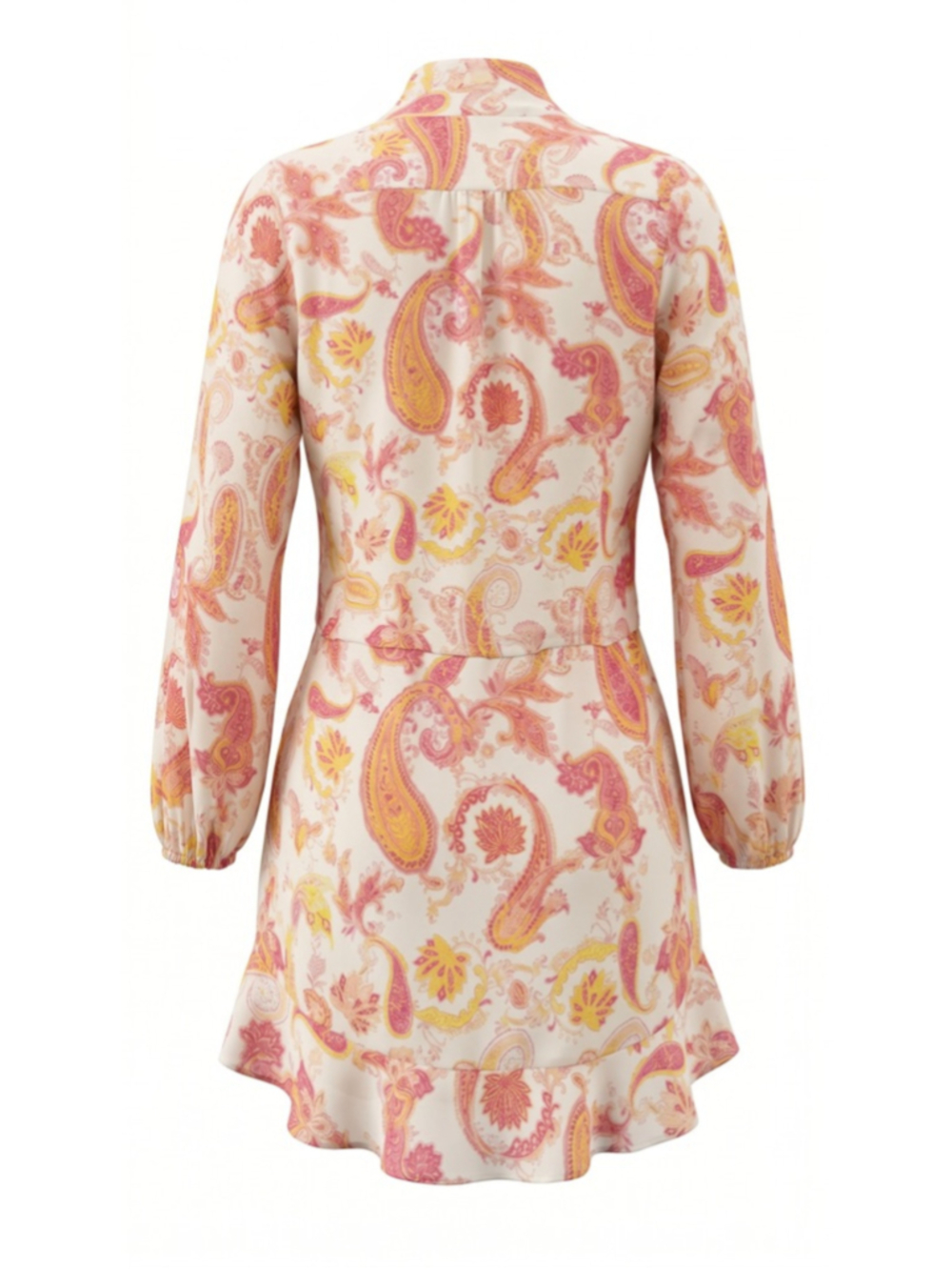 Rococo Sand Emily Crepe Faux Wrap Short Dress Size S